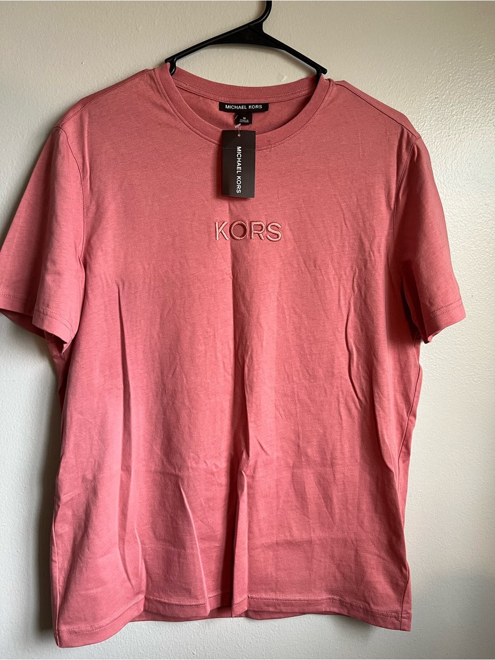Michael Kors Pink KORS Embroidered Short Sleeve Tee